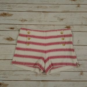 Ann Taylor Loft Riviera Red/White Stripe Shorts 8